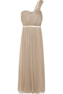 Chloé One-shoulder Silk-blend Tulle Gown - Lyst