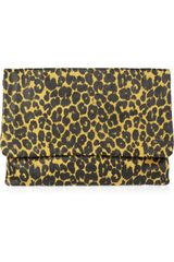 Jas Mb Lisa Leopard-Print Leather Clutch Jas Mb Lisa Leopard-Print Leather Clutch
