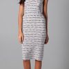 Monrow Chain Stripe Bustier Dress in Beige (natural) - Lyst