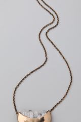 Pamela Love Small Quartz Crystal Crescent Necklace