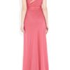 Alberta Ferretti Oneshoulder Lacetrimmed Silkchiffon Gown in Pink (coral) - Lyst