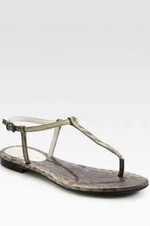 Bottega Veneta Flat Sandals - Lyst