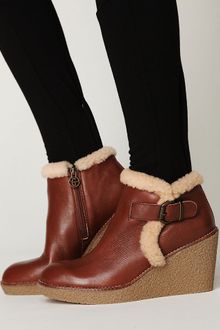 Free People Tumbled Wedge Ankle Boot - Lyst