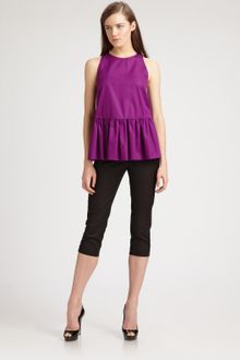 Giambattista Valli Cotton Peplum Top - Lyst