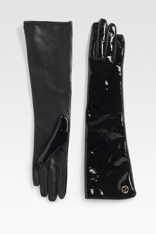 Gucci Long Patent Leather Gloves - Lyst