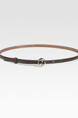 Gucci Skinny Gg Leather Belt