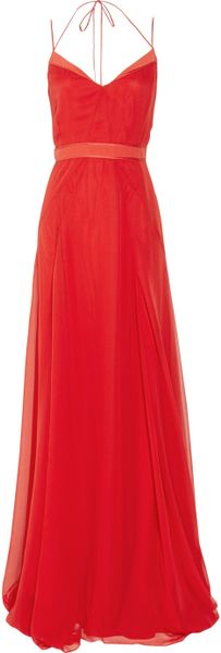 Jason Wu Halterneck Silk-chiffon Gown - Lyst
