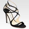 Jimmy Choo Sandal Heels in Black - Lyst
