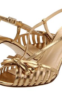 Kate Spade Gold Strappy Sandal - Lyst