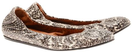 snakeskin ballerinas