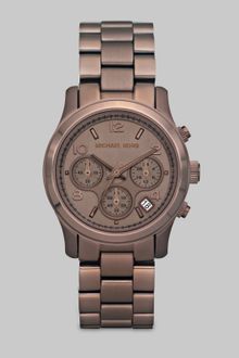 Michael Kors Chocolate Stainless Steel Chronograph Watch - Lyst