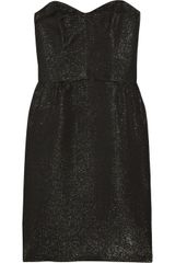 Milly Metallic Strapless Mini Dress