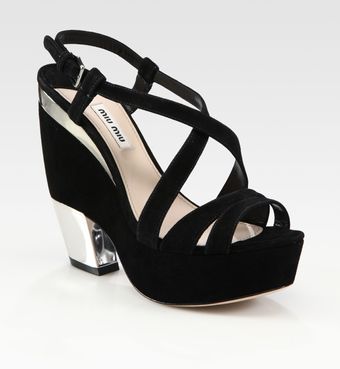 Miu Miu Platform Sandals - Lyst