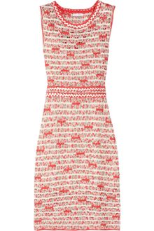 Oscar de la Renta Crocheted Silk Dress - Lyst