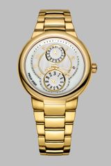 Philip Stein Gold Active Watch On Gold Bracelet