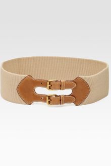 Prada Leather Accented Elastic Belt - Lyst