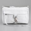 Rebecca Minkoff Mini Mac Snake Clutch in Beige (white) - Lyst