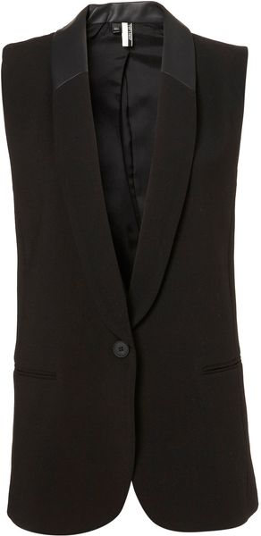 Topshop Co-ord Premium Sleeveless Jacket - Lyst