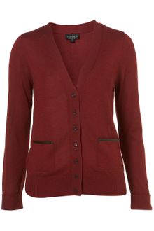 Topshop Knitted Summer Berry Cardigan - Lyst