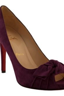 Christian Louboutin Amethyst Suede Madame Butterfly 100 Peep Toe Pumps - Lyst