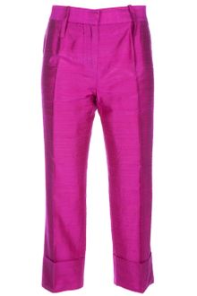 Dolce & Gabbana Archive Cropped Silk Trouser - Lyst
