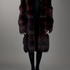 Gucci Vintage Fox Fur Coat in Red - Lyst