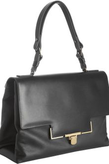 Lanvin Black Leather Miss Sartorial Structured Shoulder Bag - Lyst
