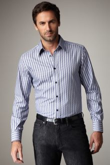 Versace Optical-stripe Sport Shirt - Lyst