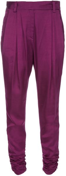 Vionnet Tapered Trouser in Purple (burgundy) - Lyst