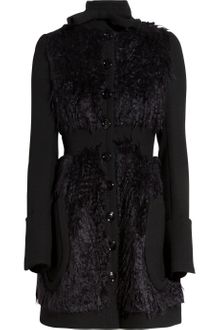 Miu Miu Mohair-trimmed Wool Coat - Lyst