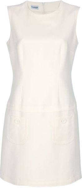 Philosophy Di Alberta Ferretti Sleeveless Wool Dress in Beige (cream) - Lyst