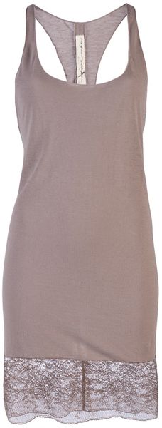 Raquel Allegra Lace Hem Slip Dress in Purple (plum) - Lyst