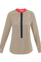 Equipment Ava Tri-colour Blouse