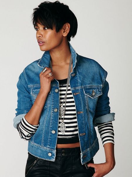 Free People Classic Denim Jacket in Blue (morning zen) - Lyst