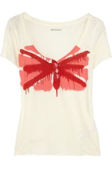 Juicy Couture Printed Slub Cotton-Jersey T-Shirt - Lyst