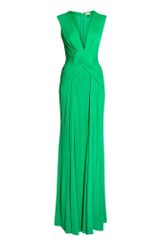 Issa Pleat Waist Crepe Maxi Dress