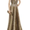Marchesa Embellished Metallic Organza Gown in Gold - Lyst