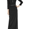 Alessandra Rich Belted StretchJersey Gown in Black - Lyst
