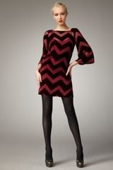 Alice + Olivia Audrina Chevron-stripe Dress
