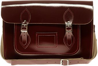 Cambridge Satchel Company Exclsuive To Asos Oxblood Patent Satchel - Lyst