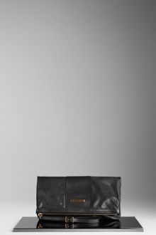 Burberry Folded Leather Wristlet - Lyst