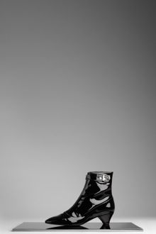 Burberry Patent Leather Ankle Boot - Lyst