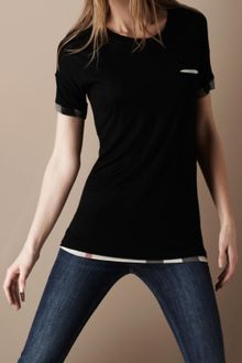 Burberry Brit Reversible Check T-shirt - Lyst