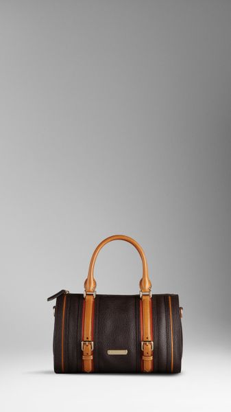 Burberry Medium Leather Bowling Bag in Brown (chocolate) - Lyst