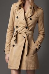Burberry Mid-length Cotton Trench Coat