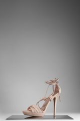 Burberry Nude Suede Strappy Sandal