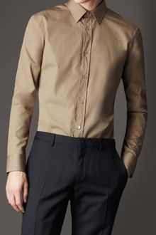 Burberry Tailored Fit Cotton Shirt - Lyst