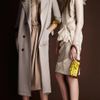 Burberry Prorsum Beaded Silk Crépon Dress in Brown (foundation) - Lyst