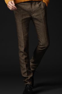 Burberry Prorsum Slim Fit Linen Trousers - Lyst