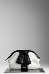 Burberry Small Alligator and Suede Contrast Clutch